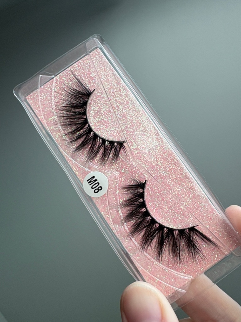 18mm M08 Black Dramatic Faux Mink Wispy Lashes - Voluminous Flare